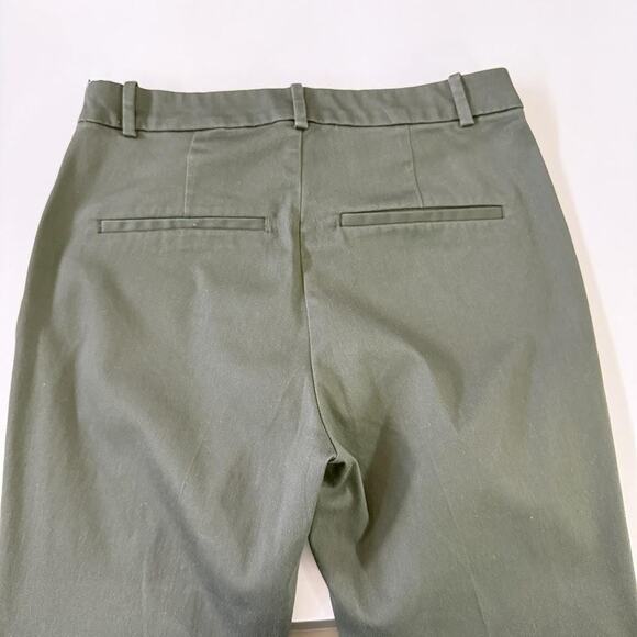 H&M Pants Womens 8 Olive Green Chino Slim Fit Stretch Ankle‎ Dress Casual Office - Picture 16 of 16